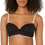 Freya Women's Offbeat Underwire Padded Half Cup Bra, Black, 34FF