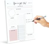 Bliss Collections Daily Planning Pad, To Do List Notebook - You've Got This - Undated Tear-Off Sheets Notepad - Work Calendar, Organizer, Scheduler for Goals, Tasks, Ideas - 8.5" x 11", 50 Sheets