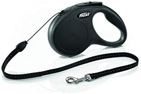 Flexi New Classic Tape Black Small 5m Retractable Dog Leash/Lead for dogs up to 15kgs/33lbs