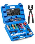 Orion Motor Tech 26pc Master Quick Disconnect Tool Kit, Fuel Line Disconnect Tool Set with Fuel and AC Disconnect Pliers, Fuel Line Removal Tool Set for AC Fuel & Transmission Systems, Blue