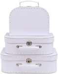 Jewelkeeper White Nesting Suitcase 