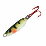 Northland Fishing Tackle Forage Minnow Ice Fishing Jigging Spoon Lure, for Walleye, Crappie, Bluegill, Trout, & More, UV Green Perch, 1/4 Oz, 1 Pack