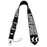 Lanyard for Keys Neck Strap Keychain ID Holder Keyring for Women Phones Bags Keys Cell Phones Bags Accessories, Lp-black, 21