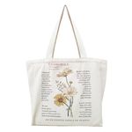 BROADREAM Canvas Tote Bag Aesthetic - Zippered Book Tote Bag with Interior Pocket by Cute Shoulder Tote Bags for Women Shopping & Travel - Best Gift for Teacher Mom Friendship Wife Classmate Birthday