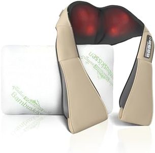 Set cadeau de Donnerberg - Masseur électrique pour nuque et dos & oreiller cervical en fibre de bambou - Cadeau original pour femme, homme, anniversaire et fêtes