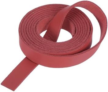 MECCANIXITY Leather Straps Strip Belt 1.2cm(0.5" Width) 100cm(40" Length) Leather Strips String Bright Red for DIY Craft, Jewelry, Key Chains