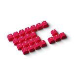 HK Gaming Rubber Keycaps Set | Anti-Slip Texture | Doubleshot Backlit Keycap Set | 23 Keys OEM Profile Key Set | for Mechanical Keyboard | Compatible with Cherry MX, Gateron, Kailh | Monza Red