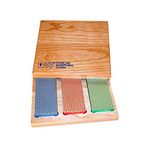 DMT 20062 Deluxe Diamond Knife Sharpening Kit with Hard Wood Box, Set of 3 Diamond Sharpening Stones, 6-Inch