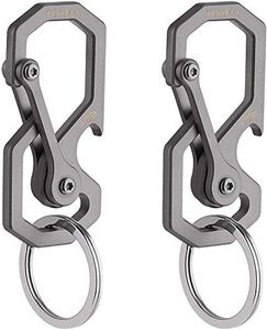 Tibitdeer Titanium Key Chain,Multifunctional Carabiner Keychain, 2 Pack