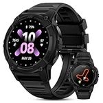 KOSPET TANK S2 Smart Watch,Built in GPS,5ATM &IP69K Waterproof,1.32" AMOLED HD Display AI Voice Assistant,170+Sports Modes, Rugged Military Smartwatch Pressure&Altitude&Compass Black