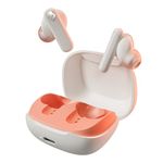 Skullcandy Smokin' Buds in-Ear Wireless Earbuds, 20 Hr Battery, 50% Renewable Plastics, Microphone, Works with iPhone Android and Bluetooth Devices - Bone