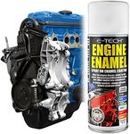 E-TECH - Heat Resistant Engine Enamel Paint 400ml - Spray On High Temp Paint (Blue)