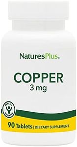 NaturesPlus Copper - 3 mg, 90 Vegetarian Tablets - High Potency Essential Minerals & Amino Acids - Promotes Healthy Immune System Function - Gluten-Free - 90 Servings