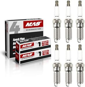 MAS Set of 6 Iridium Spark Plug 6509 Compatible with Cadillac CTS SRX Chevy Impala Colorado GMC Acadia Saturn Outlook 3.0L 3.6L V6 Replacement for 41-109 12622561 LTR6IX-11