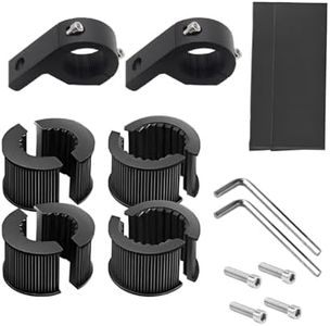 zipelo 2PCS Motorcycle LED Light Bar Clamp Mounting Kit, 0.75" 1" 1.25" Vehicle Horizontal Bull Bar Mount Bracket, Aluminium Roof Racks Roll Cages Clamp Holder, Universal for UTV, SUV, Truck