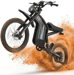 HAPPYRUN G18pro Electric Dirt Bike for Adults – 4500W Peak Motor, 60V 35Ah Battery, 38 mph Top Speed, 75 Mile Range, 5-Level Speed Control, Full Suspension, Hydraulic Brakes, 19″/17″ Off-Road Tires