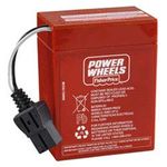 Technical Precision Replacement for 00801-0712 Fisher Price POWERWHEELS 6 Volt RED Battery Battery