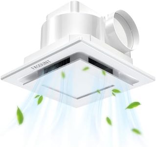 FASDUNT Bathroom Exhaust Fan with Light, 12W Bathroom Fan with LED Light Combo, 120 CFM 1.0 Sones Quiet Bathroom Vent Fan with Light Combo 5000K for Home Bath Office Hotel