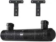 KEMIMOTO UTV Soundbar Bluetooth X3 Sound Bar Waterproof SxS Soundbars 28 Inch Wide 2X Tweeter and 4X Subwoofer 500W Amplifier 3.5mm Aux Input Wireless Control Work for 1.56"- 2.25" Roll Bar