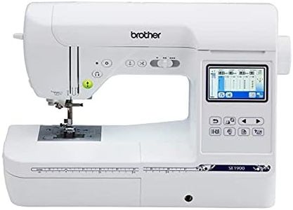 Brother SE1900 Sewing and Embroidery Machine, 138 Designs, 240 Built-in Stitches, Computerized, 5" x 7" Hoop Area, 3.2" LCD Touchscreen Display, 8 Included Feet