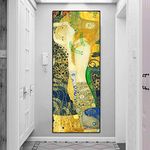 Classic Artist Gustav Klimt kiss Abstract Painting on Canvas Posters and Prints Wall Art Pictures For Living Room 60x185cm(20''x73'') Unframed