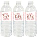 Big Dot of Happiness 1st Birthday Little Miss Onederful - Girl First Birthday Party Water Bottle Sticker Labels - Set of 20