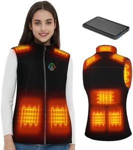 KOVNLO Women’s Heated Vest with Battery Pack Included, Fleece Lightweight Electric Heating Vest