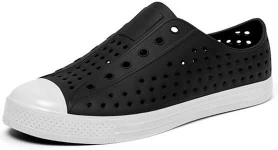 Mens Womens Quick Dry Garden Clogs Lightweight Breathable Slip-On Sneaker Beach Sandals Water Shoes Black