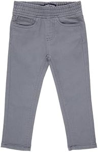 X RAY Toddlers Stretchy Colored Denim Jeans (2T - 4T), Casual Pants Boy Clothes for Boys with Elastic Waistband,Charcoal, 3T