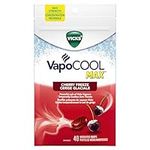 Vicks VapoCOOL Max Medicated Drops for Temporary Cough and Sore Throat Relief, Cherry Freeze Flavor, Lozenges, 40 Count