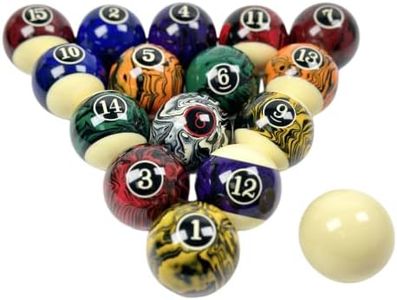 Billiard Pool Balls Set 16 Pool Table Balls Deluxe 2-1/4" Billiard Pool Balls (Dark Marble)