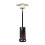 KEPLIN Patio Gas Heater | Free Standing Outdoor Infrared Heater, Gas Power with Electric Heater Ignition | Perfect for Garden, Under Gazebo, Outside Seating (Mushroom)