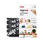 Sugru by tesa - Moldable Multi-Purpose Glue for Creative Fixing and Making, Black, 3 Piece