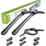 ASLAM Windshield Wipers All-Season Blade Type-M 26"+26", Multifunctional Adapters and Refills Replaceable, Double Service Life(set of 2)