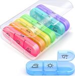 INKULTURE Weekly Medicine Organizer Box 03 Times a Day, Tablets Container Case Travel Pill Box For 07 days | Multicolor | 01 Pcs