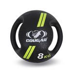 COUGAR Dual Handle Rubber Moulded Medicine Ball for Home and Gym Intense Workout, 8 KG