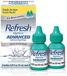 Refresh Optive Advanced Eye Drops, 0.33 Fl Oz (Twin Pack)