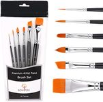 Bowitzki Face Paint Brush Set, 6pcs