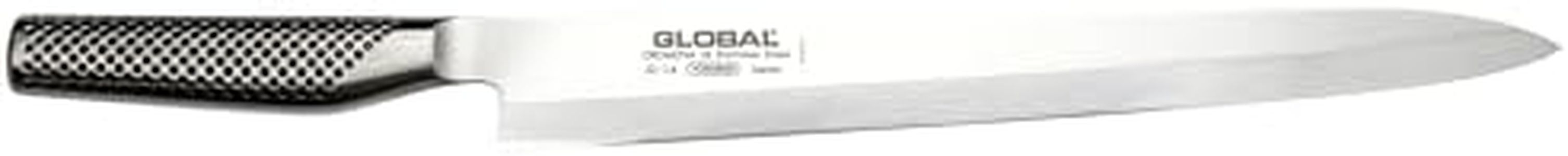Global 12 Inch Yanagi Sashimi Knife - Lightweight Japanese Stainless Steel, Razor-Sharp Edge, Right Handed, Made in Japan, G-14