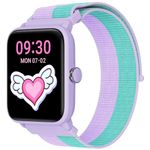 BIGGERFIVE Smart Watch for Kids, Fitness Tracker Watch Pedometer, Heart Rate, 5ATM Waterproof, Sleep Monitor, Alarm Clock, Calorie Step Counter, Puzzle Games, HD Touch Screen for Girls Ages 3-14