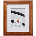 Craig Frames Wiltshire 440, 10 x 12 Inch Brown Picture Frame Matted to Display an 8 x 10 Inch Photo