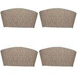 Benytro Set of 4 Round Table Placemats Wedge Placemats Heat Resistant Round Table Mats Wipe Clean,Tan