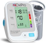 OxiPro BP1 Blood Pressure Monitor - CE Certified - MHRA Registered - Tested for Accuracy Medical Blood Pressure Machine - BP Monitor for Home - Small to Large Cuff - Approved Blood Pressure Monitors