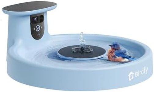 Birdfy Smart Bird Bath with Camera Solar Powered & Solar Fountain, Dual-Lens Camera for Bird Watching, Auto Capture Bird Videos & Lifetime AI Identify, Ideal Present for Bird Lover