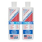 INCREDIBLE! Stain Remover - Instant Spot Remover For New and Old Stains - Blood, Red Wine, Coffee, Urine, Cosmetics, Pet Stains and Odor Eliminator - Carpets, Mattress, Laundry, 16.oz (2 Pack)