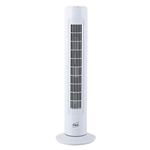 Neo 29" Inch Air Cooling Cooler Free Standing Quiet Bedroom Bladeless Tower Fan 3 Speed Oscillating (White)