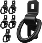 ForoGore 6 PCS 3/8" Heavy Duty D Rings Tie Down Anchors for Trailer Truck Cargo D-Rings Durable Black Tie Downs Ring 6000 Pound Breaking Strength