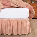 VHC Brands Bed Skirt, Cotton, Red Country, Queen