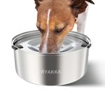 RYAKKA Water Bowl for Dog, 3L Large Capacity Dog Water Bowl Stainless Steel Non Spill Dog Bowls Slow Drinking Dog Water Feeder Dispenser for Pets (Not Include Fliter)