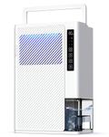 EasyAcc® 3L/Day Desiccant Dehumidifiers for Bedroom Bathroom - Drying Clothes for Laundry Room-with Air Filter/Continuous Drainage/Humidity Display/Timer/＜30 dB/7 Color/n Damp Homes Basements Garages